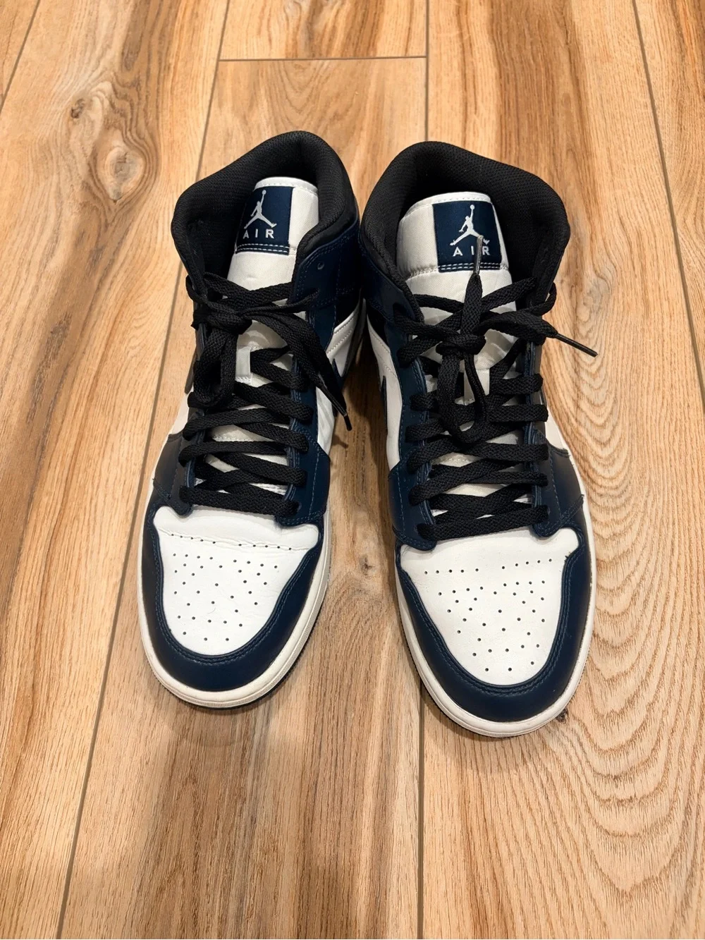 Jordan 1 Mid Armory Men’s High-Top Sneakers - White & Navy
